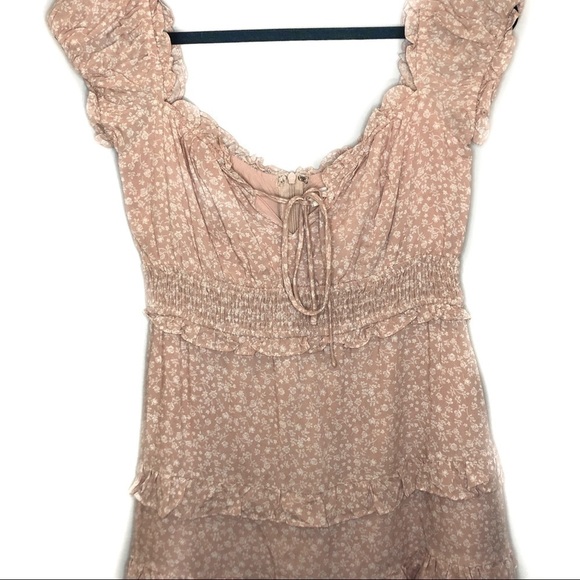 Sundae Muse Light Pink Floral Ruffle Dress - Picture 2 of 7